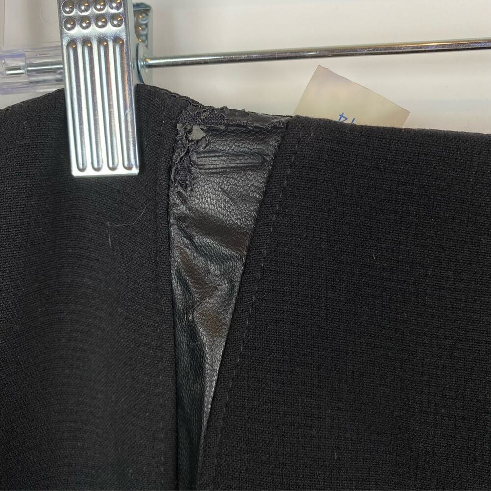 Peter Nygard Black Pencil Skirt Pleather Dart Accents Womens Size 14 - Picture 12 of 12